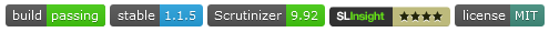 Différents badges sur le README d'un projet PHP. Différents badges sur le README d’un projet PHP.