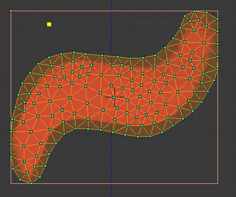 J'ai détouré et généré automatiquement le maillage par triangulation. Blender COA tools mesh