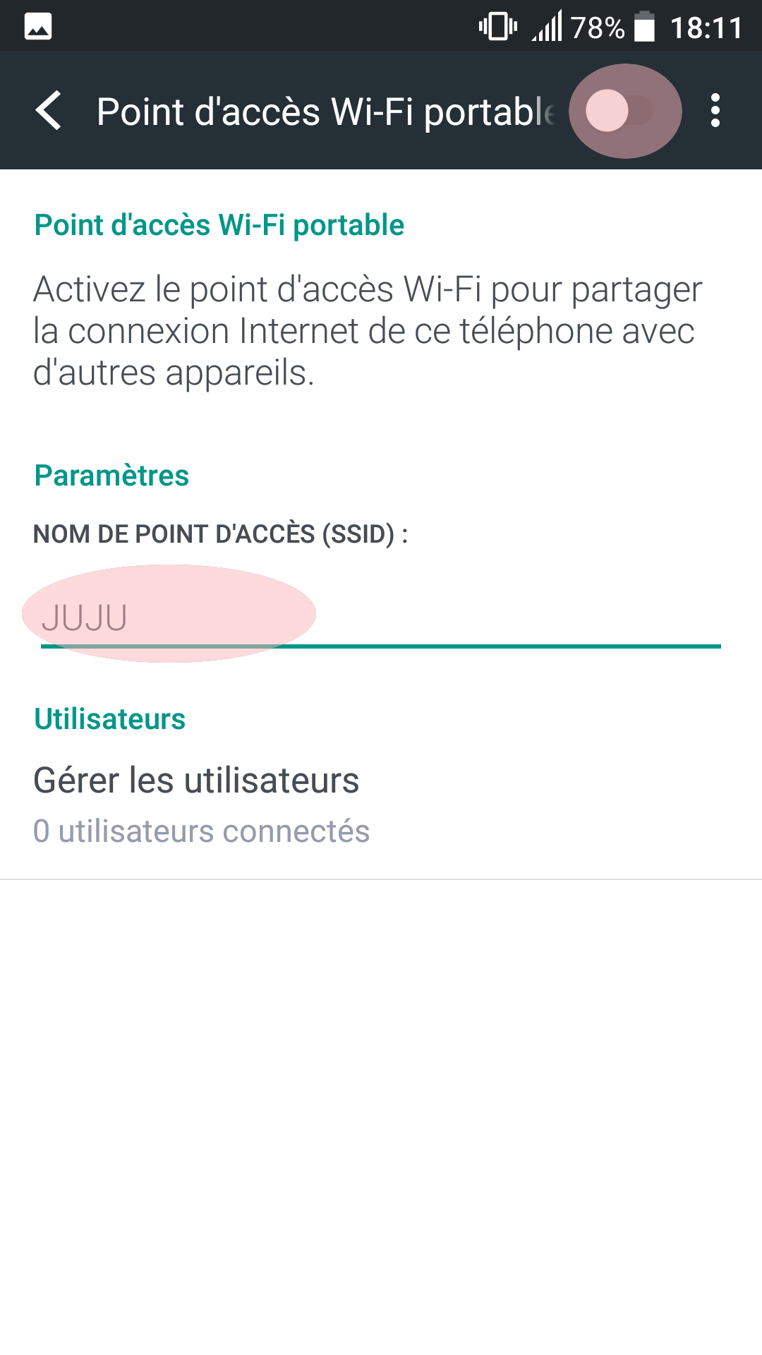 Configuration point d'accès wi-fi